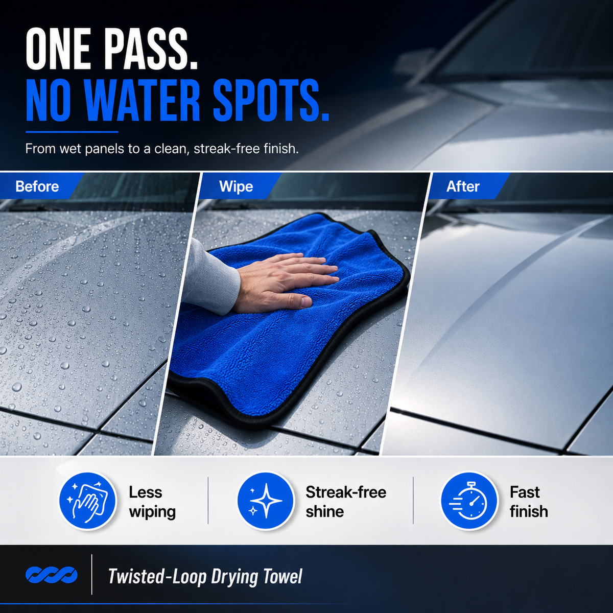 One-Pass Car Drying Towel