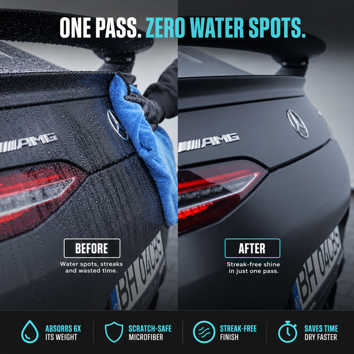 One-Pass Car Drying Towel